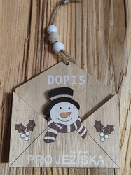 Dřevěná obálka Dopis pro Ježíška