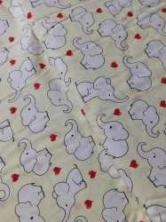 Bavlněná látka / plátno slon barva béžová světlá