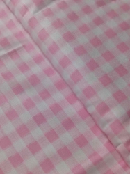 Bavlněná látka / plátno kostička růžová
