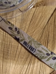 Plátnová řezaná stuha šíře 15 mm levandule