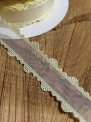 Jarní monofilová stuha s lemováním šíře 20 mm žlutá světlá