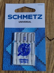 Strojové jehly Universal 70 Schmetz na kartě