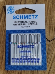 Strojové jehly Universal sdružené 70; 80; 90; 100 Schmetz na kartě