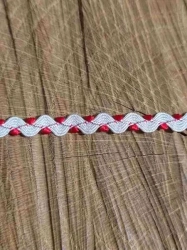 Hadovka ozdobná šíře 4 mm barva bílo červená