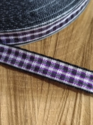 Stuha kostička s lurexem šíře 10 mm
