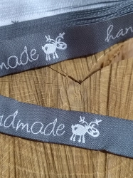 Vzorovka handmade šíře 16 mm šedá