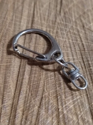 Kovová karabinka 18x40 mm barva nikl