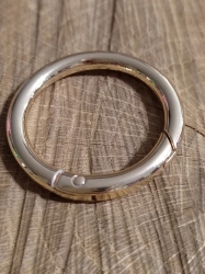 Karabina kulatá na kabelky 32 mm barva zlatá