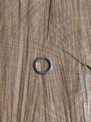 Kroužek Ø12 mm na koženou galanterii barva nikl