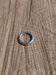Kroužek Ø12 mm na koženou galanterii barva nikl