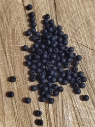 Plastové korálky matné Ø4 mm 10 g barva černá