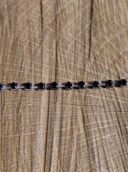 Štrasový prýmek / borta šíře 2,9 mm černý