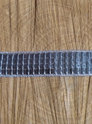 Flitrový prýmek šíře 22 mm šedá tmavá