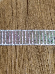 Flitrový prýmek šíře 22 mm bílá