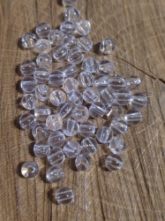 Plastové korálky Ø6 mm 10 g čirá