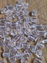 Plastové korálky Ø6 mm 10 g čirá