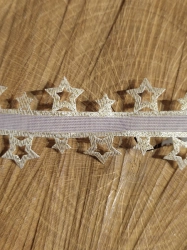 Vysekávaná stuha hvězdy s lurexem šíře 40 mm