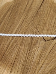 Bavlněná šňůra kroucená Ø3 mm bílá