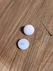 Knoflík potažený průměr 14 mm bílý