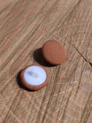 Knoflík potažený průměr 14 mm hnědá
