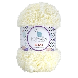 POPYARN Příze Kuzu B02 - krémová, 100g 100m