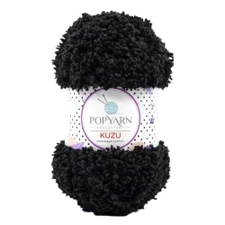 POPYARN Příze Kuzu B13 - černá, 100g 100m