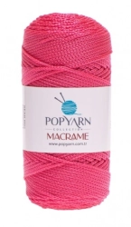 POPYARN Příze Macrame B024 - růžová, 100g 140m