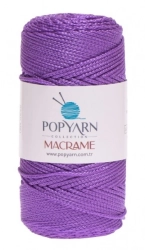 POPYARN Příze Macrame B029 - fialová, 100g 140m