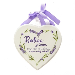 Srdce dřevo bílé Rodina
