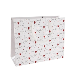 Taška papír dárková Jen pro tebe 32x12x26 cm CZ O0554