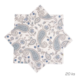Ubrousek papír kašmírový vzor 20 ks 33x33 cm O0568