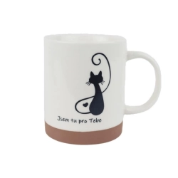 Porcelánový hrnek kočka X8719