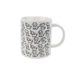 Porcelánový hrnek pejsci X8696