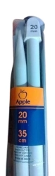 Apple Pletací jehlice rovné plastové - 20 mm