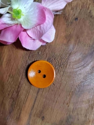 Dřevěný dekorační knoflík, Barva Oranžová 