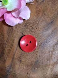 Dřevěný dekorační knoflík, Barva Červená 
