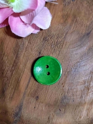 Dřevěný dekorační knoflík, Barva Zelená 