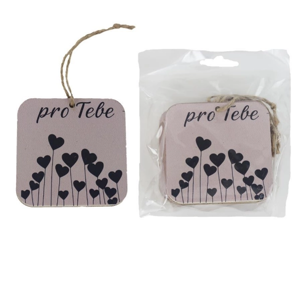 Visačka s nápisem Pro Tebe, 10 ks D7865
