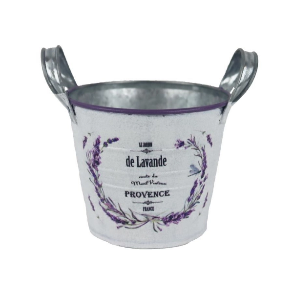 Květináč plechový motiv levandule K4595/1
