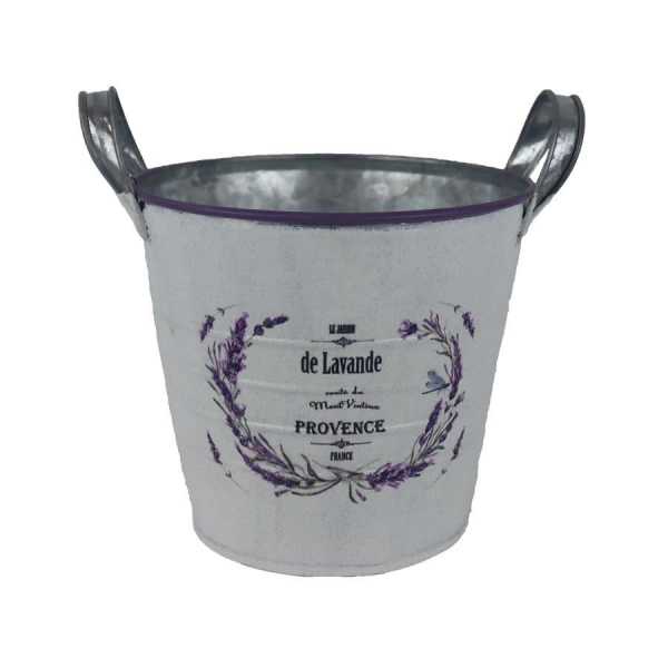 Květináč plechový motiv levandule K4595/3