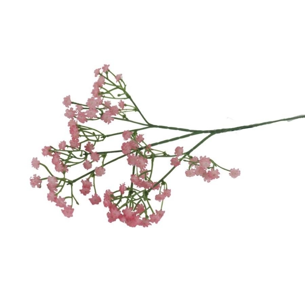 Umělá květina Gypsophila nevěstin závoj -  růžová - dekorativní větev X4917-07