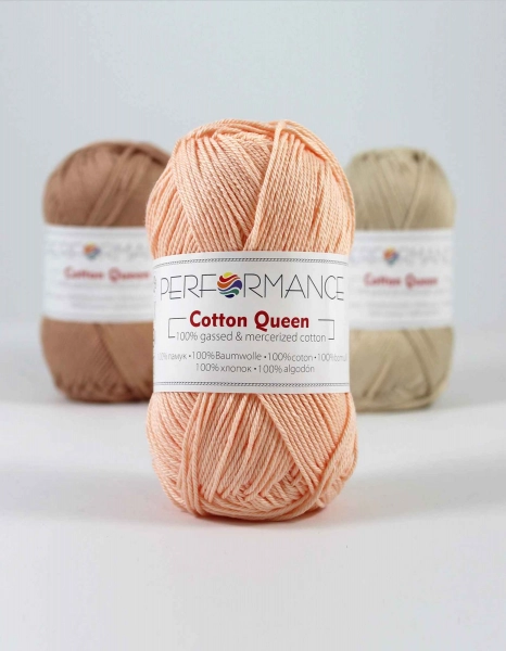 Performance Bavlněná příze Cotton Queen 2073 - oranžová 50g 125m