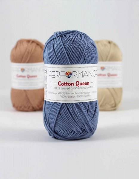 Performance Bavlněná příze Cotton Queen 2141- modrá 50g 125m