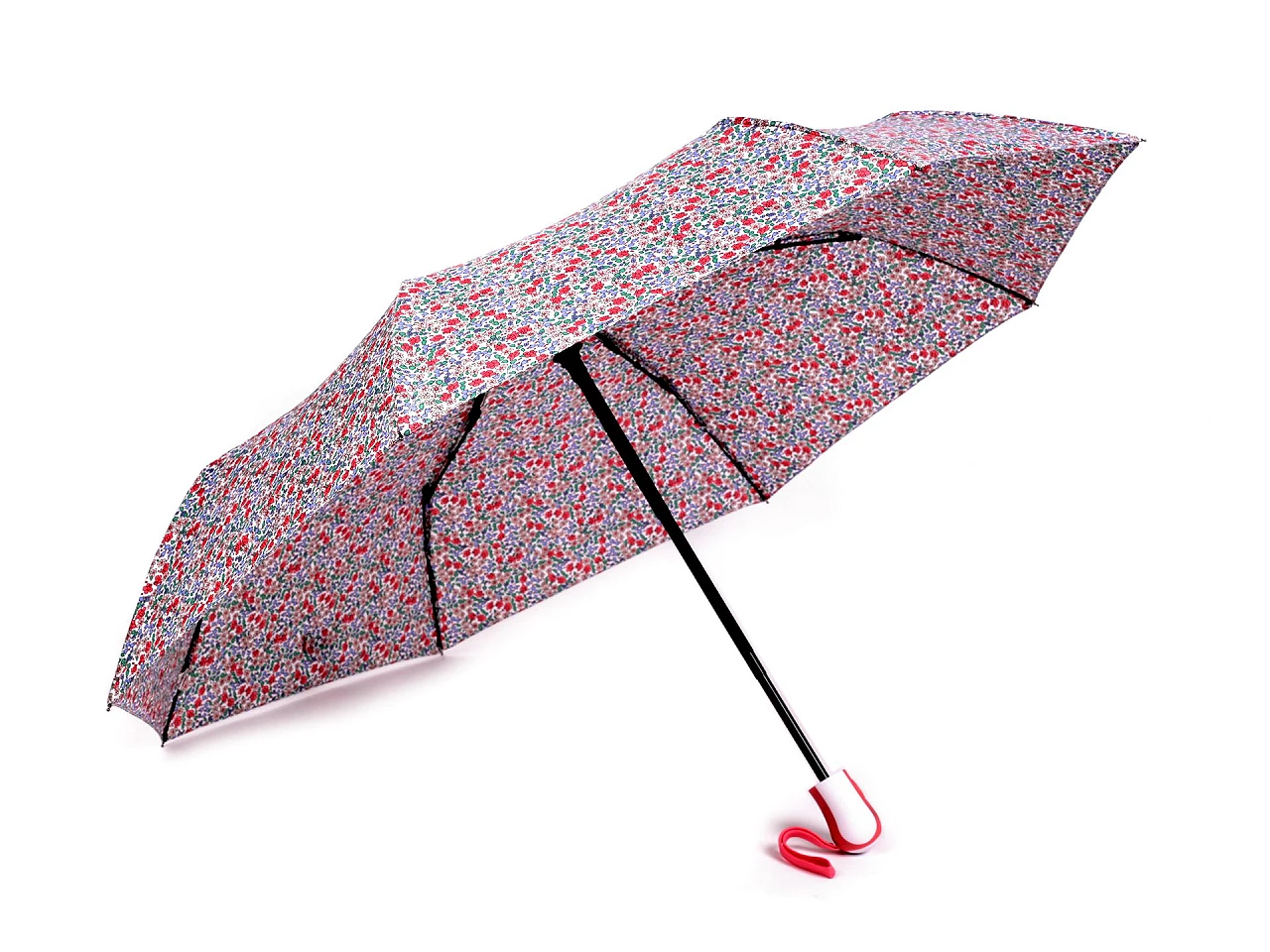 Dámský skládací vystřelovací deštník modrá