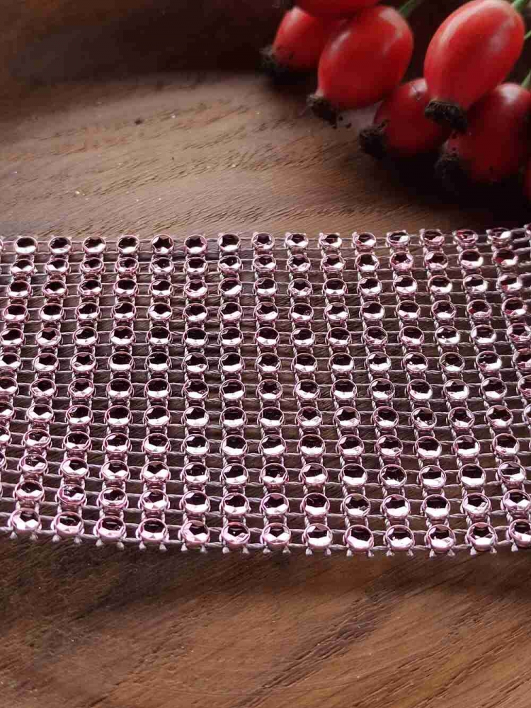 Diamantový pás / borta šíře 58 mm růžová světlá