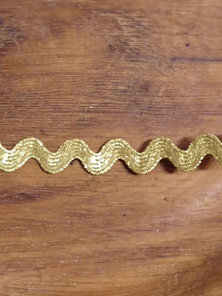 Prýmek / hadovka s lurexem šíře 5 mm zlatá