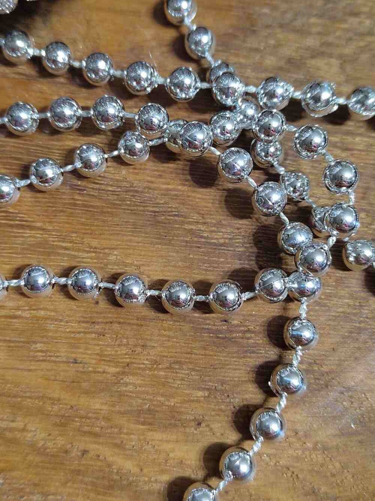 Perlový řetěz Ø5 mm stříbrný