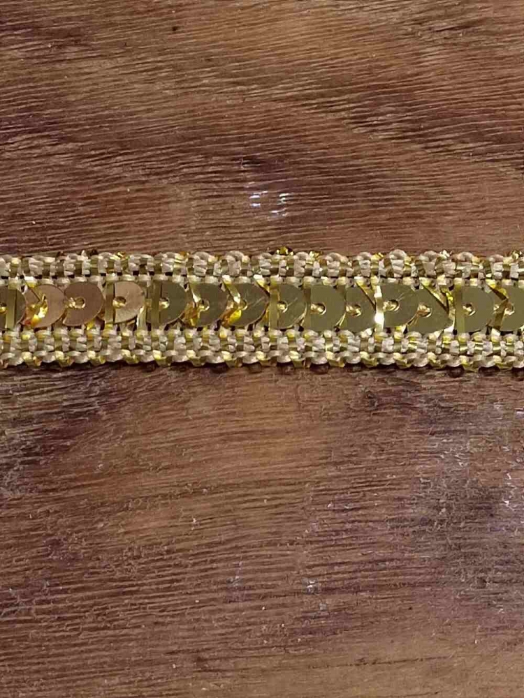 Flitrový prýmek šíře 12 mm barva zlatá