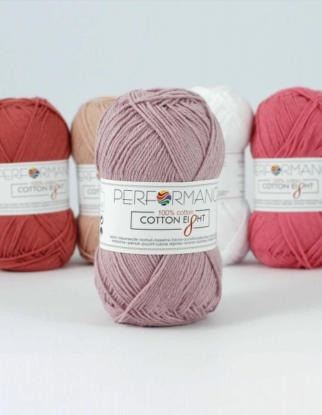 Performance Bavlněná příze Cotton Eight 1170 - růžová 50g 175m