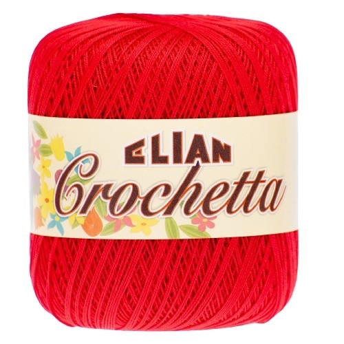 VSV Háčkovací příze Crochetta 3219 - červená